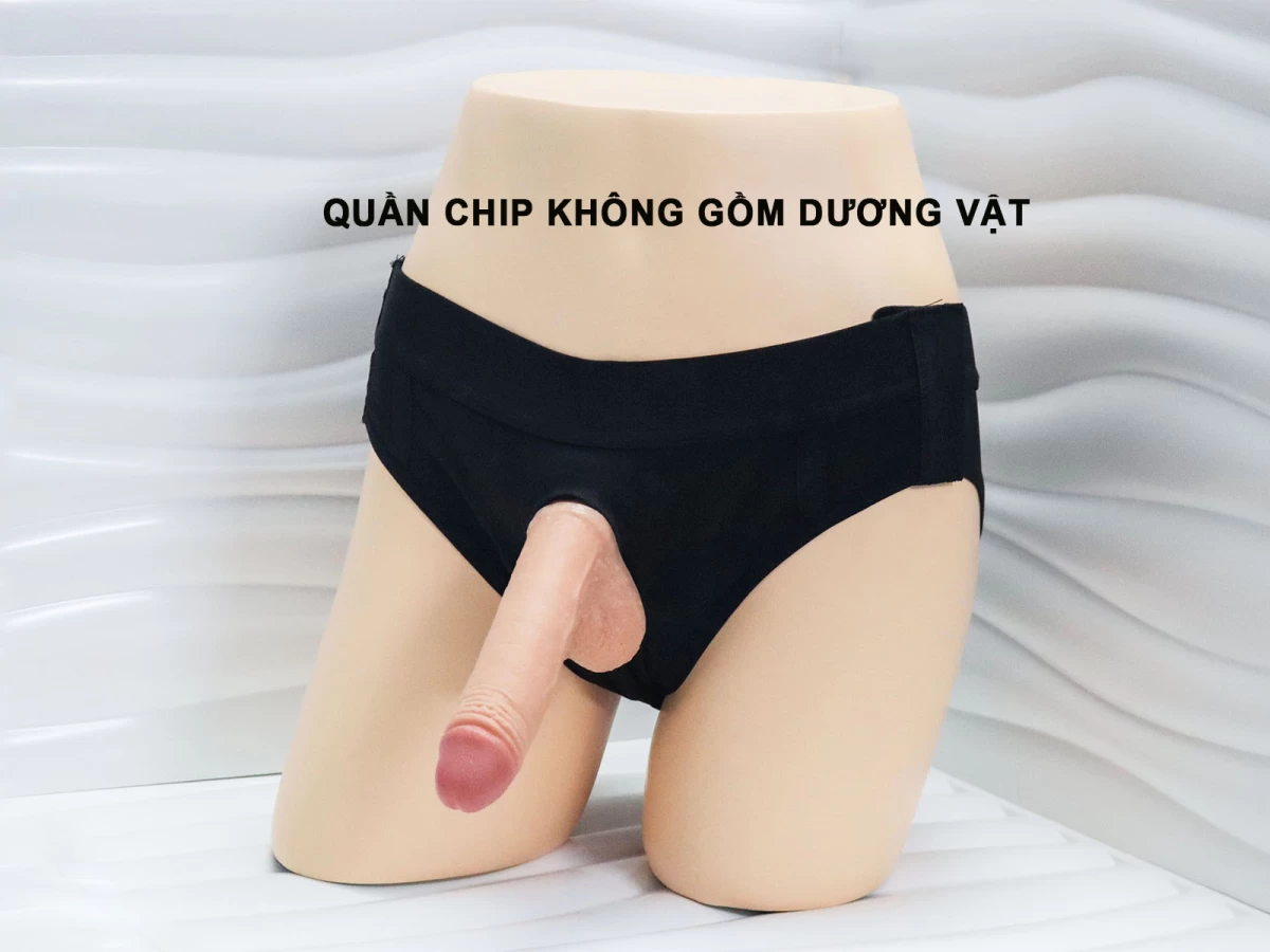 Quần chip gắn cu giả đơn – silicon strap-on nhanh