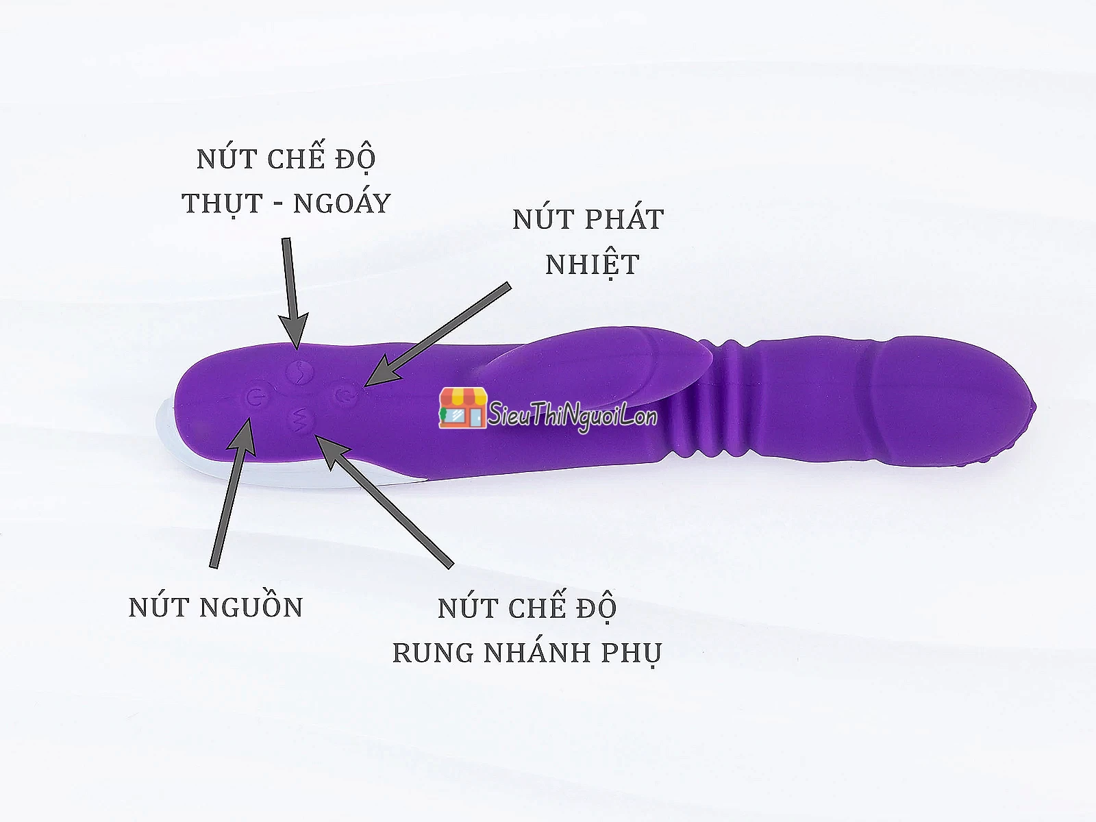 Dương vật giả có nhánh rung thụt, phát nhiệt Fanala
