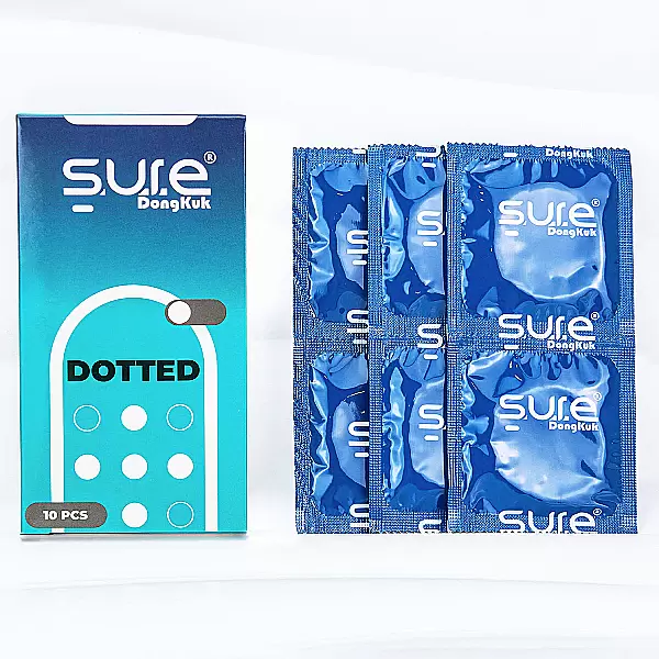Bao cao su Sure DongKuk Dotted 10 bao – gai nổi tiết kiệm