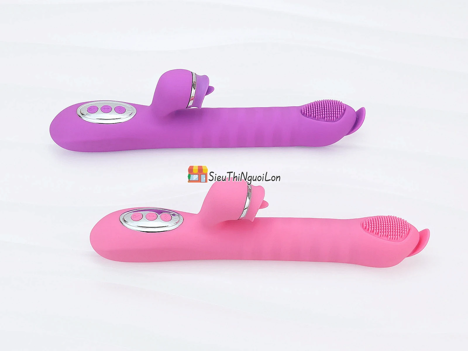 Cu giả lưỡi 2 đầu Telescopic – liếm, rung, thụt, ấm nóng