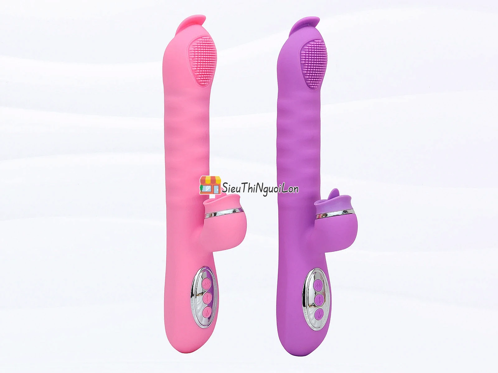 Cu giả lưỡi 2 đầu Telescopic – liếm, rung, thụt, ấm nóng