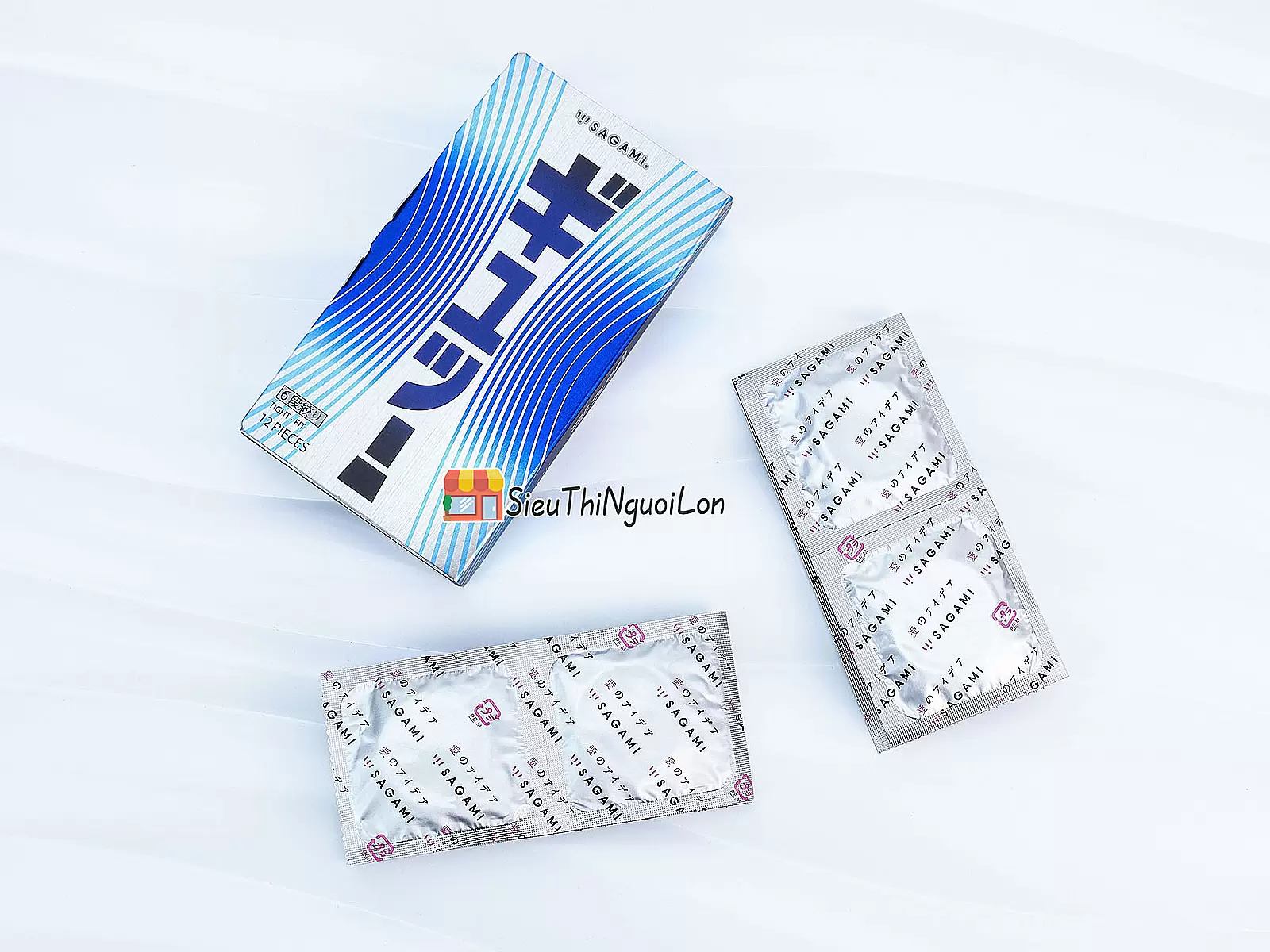 Bao cao su Sagami Tight-Fit hộp 12 bao thiết kế siêu mỏng