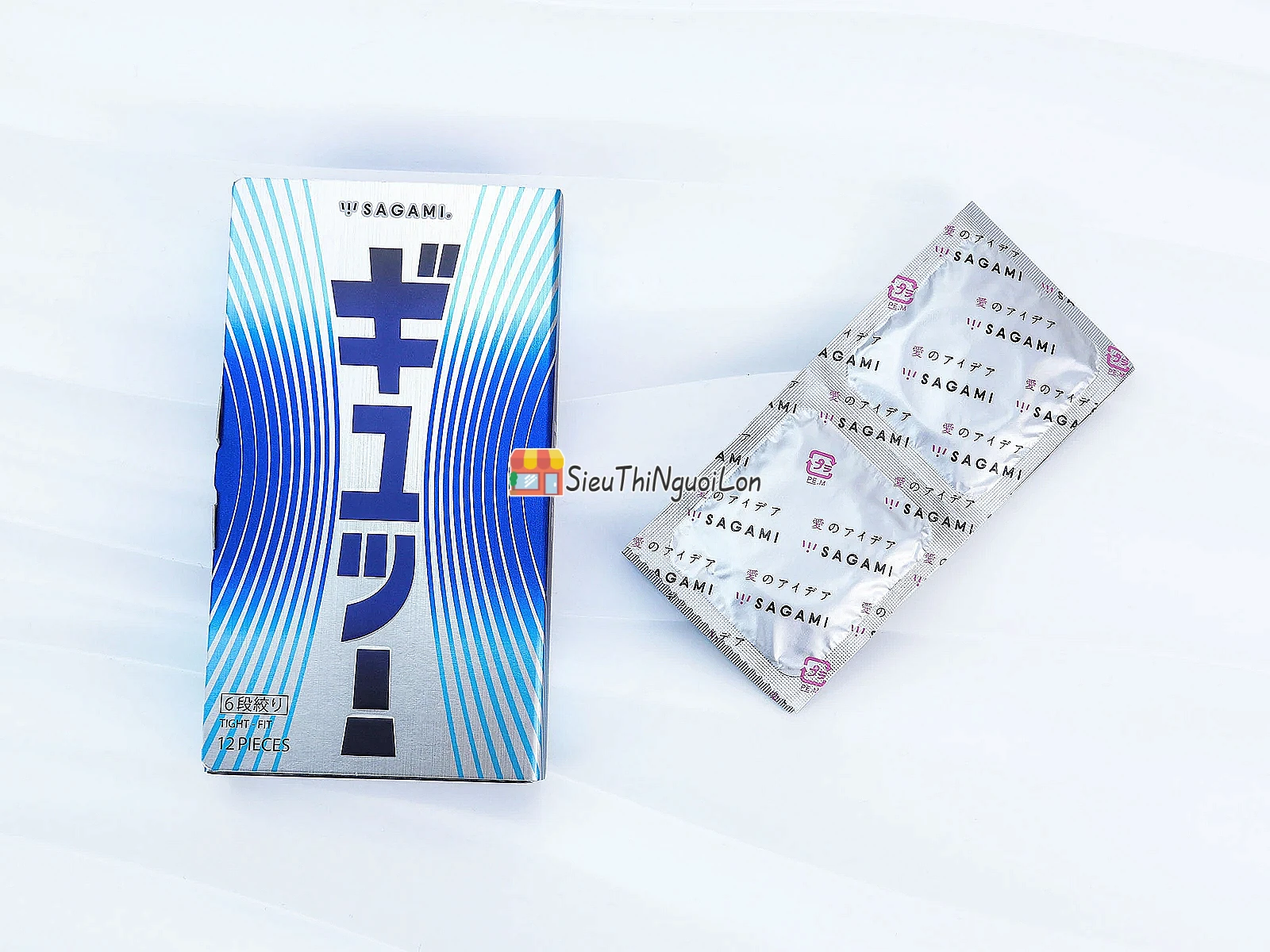 Bao cao su Sagami Tight-Fit hộp 12 – siêu mỏng, ôm khít