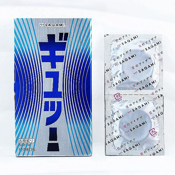 Bao cao su Sagami Tight-Fit hộp 12 – siêu mỏng, ôm khít