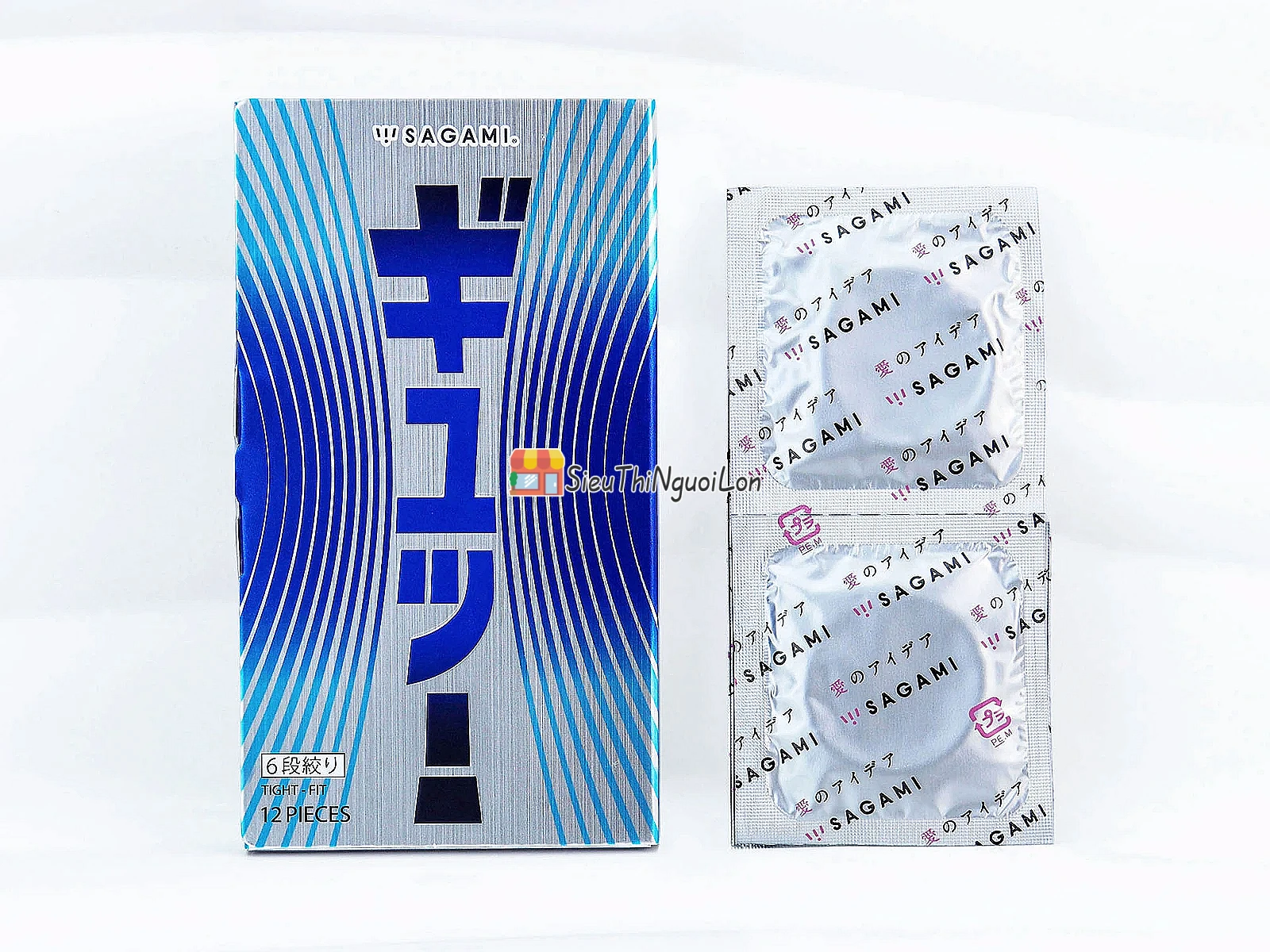 Bao cao su Sagami Tight-Fit hộp 12 – siêu mỏng, ôm khít