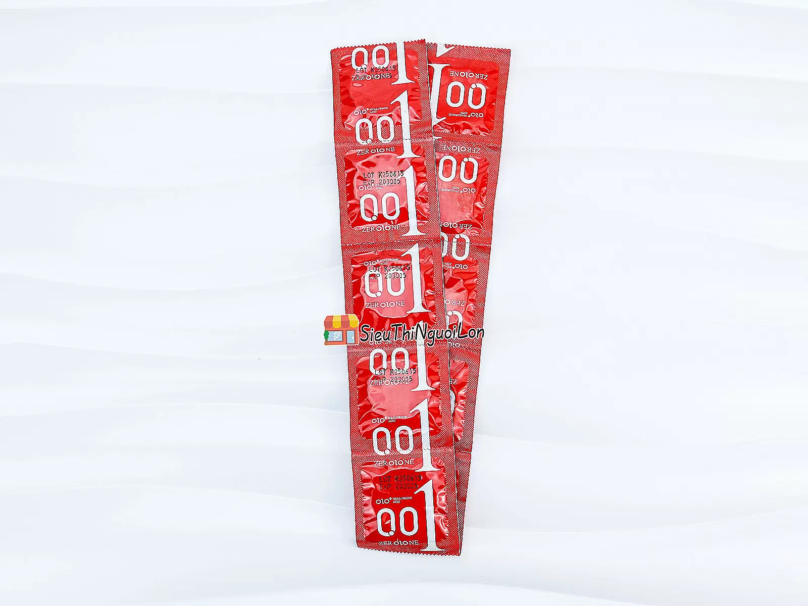 Bao cao su OLO Thin 001 Square Red gai nổi đặc biệt, siêu mỏng