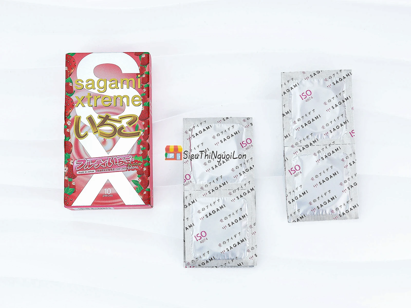 Bao cao su Sagami Xtreme Strawberry – siêu mỏng, hương dâu