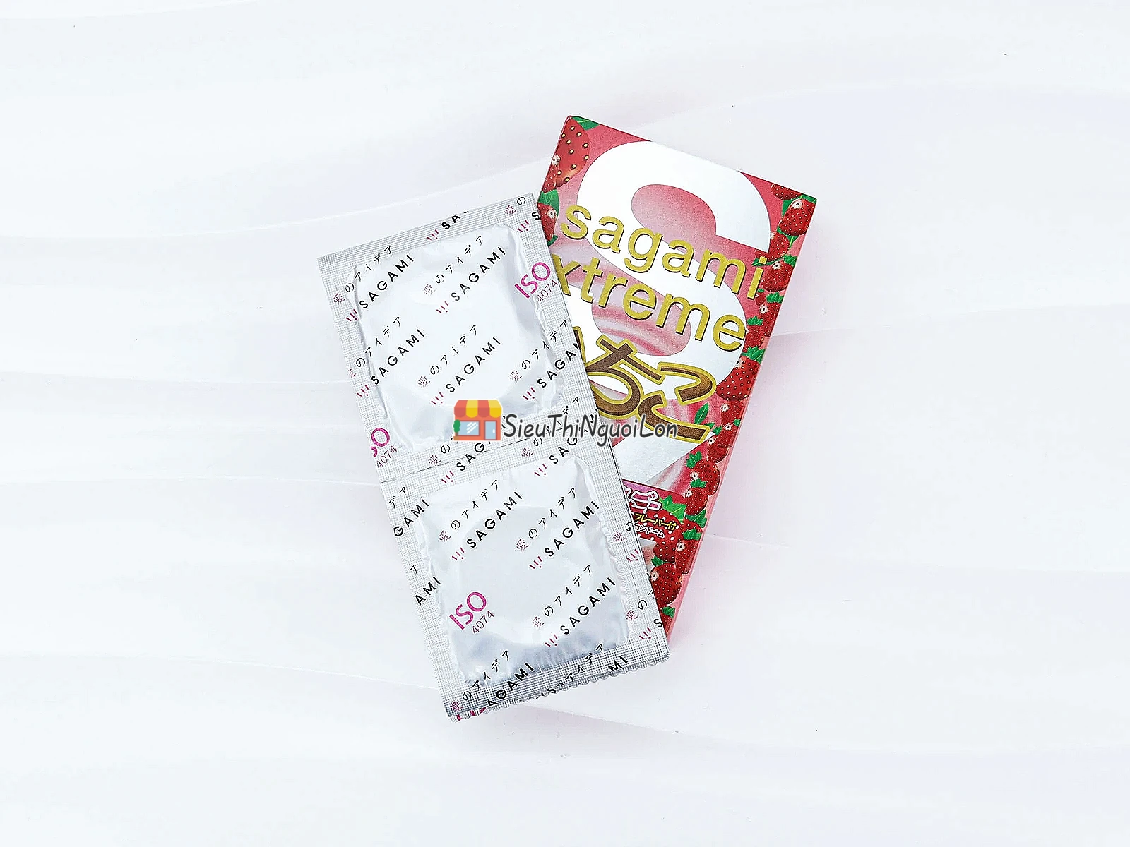 Bao cao su Sagami Xtreme Strawberry – siêu mỏng, hương dâu
