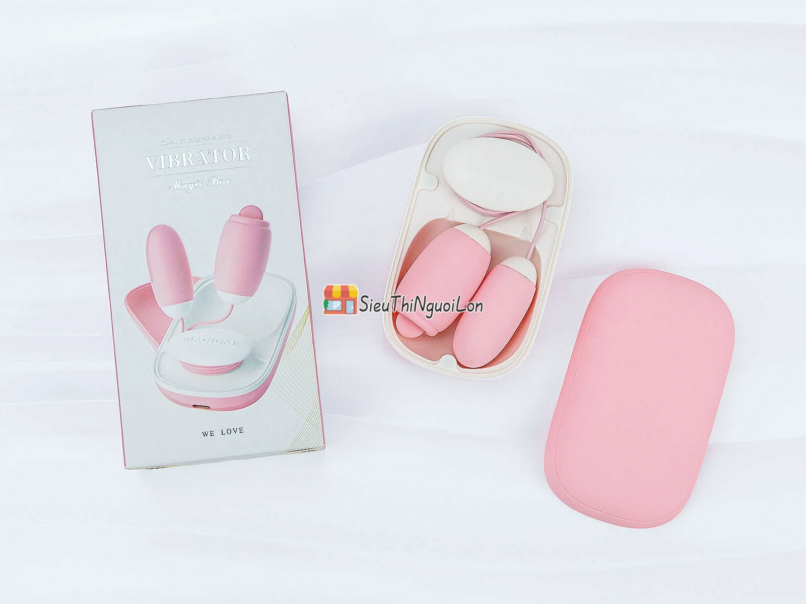Trứng rung Vibrator Magic Box – 2 đầu trứng và lưỡi liếm