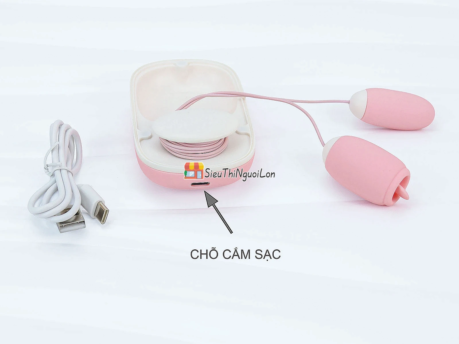Trứng rung Vibrator Magic Box – 2 đầu trứng và lưỡi liếm