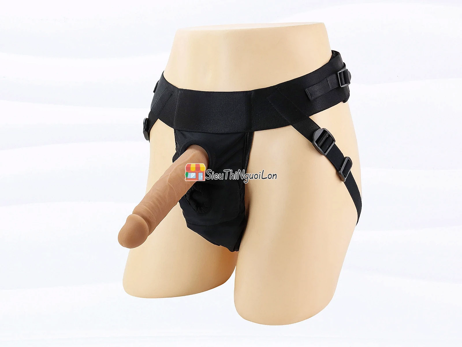 Dương vật giả có dây đeo bơm hơi Ultra Harness - thanh lý có hạn