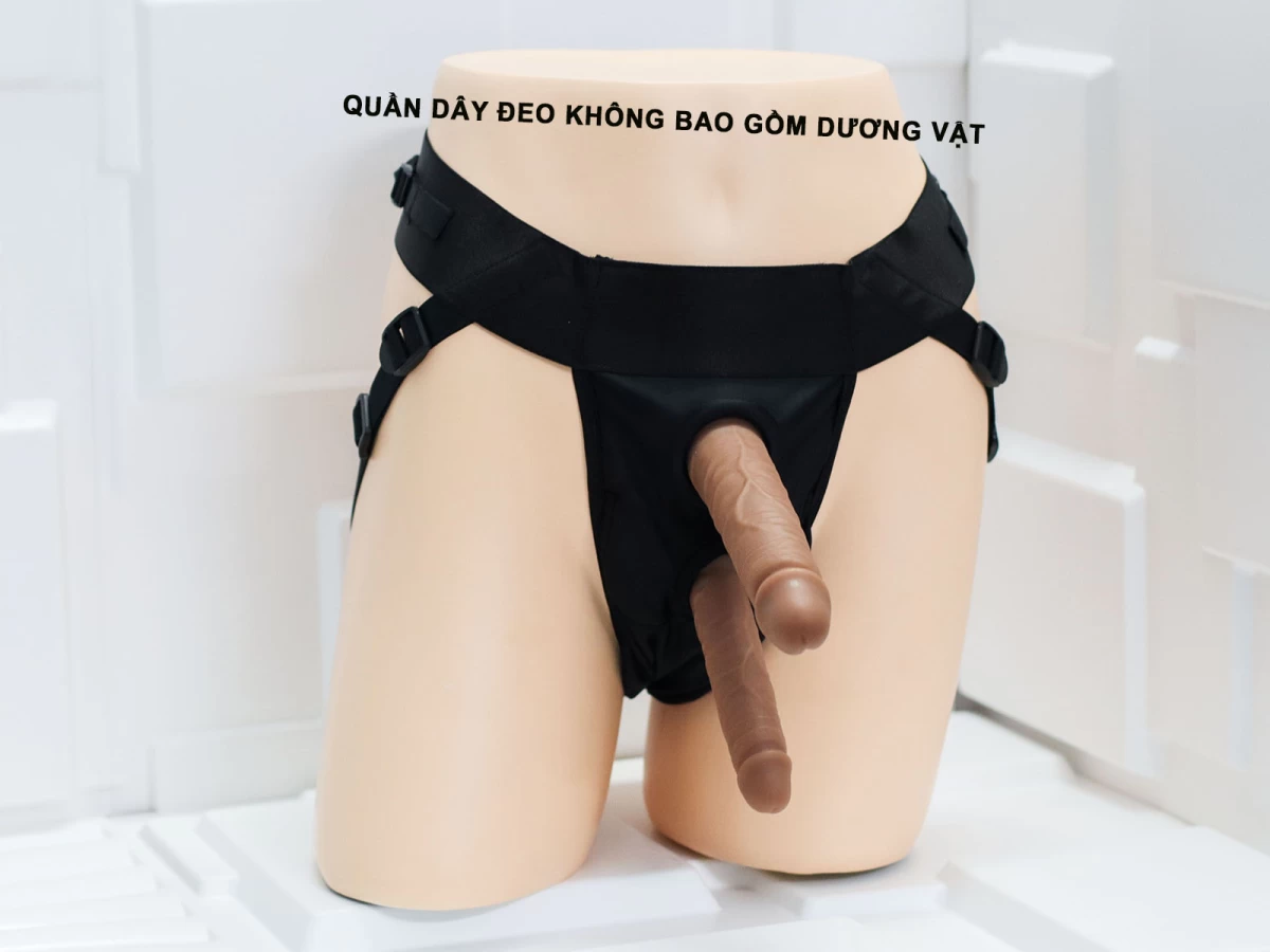 Quần dây đeo harness gắn 2 cu giả – tùy chọn size