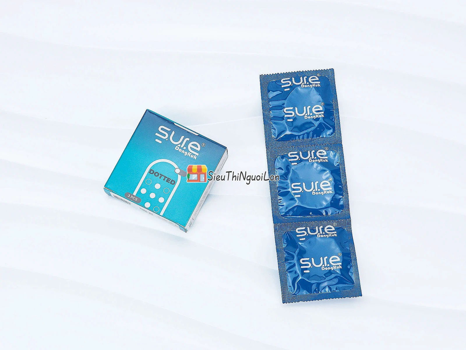 Bao cao su Sure Dongkuk Dotted hộp 3 – gai nổi tăng ma sát