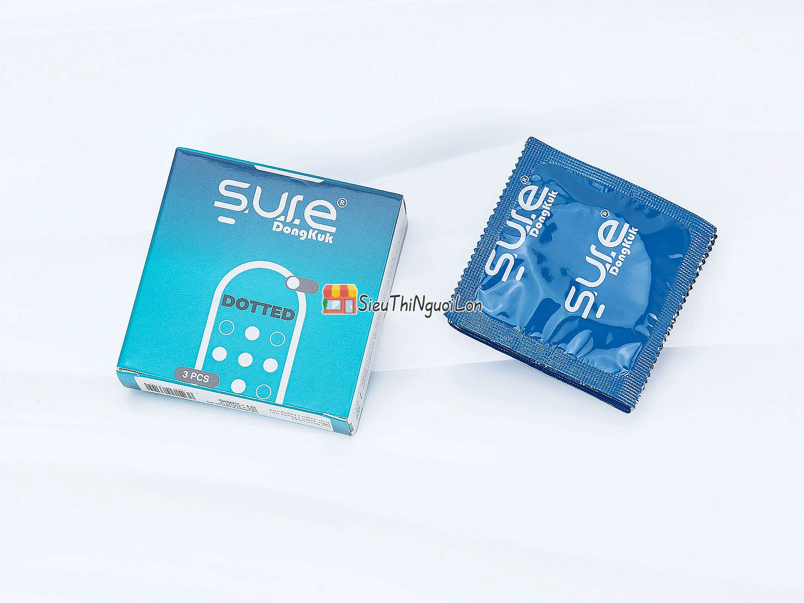 Bao cao su Sure Dongkuk Dotted hộp 3 – gai nổi tăng ma sát