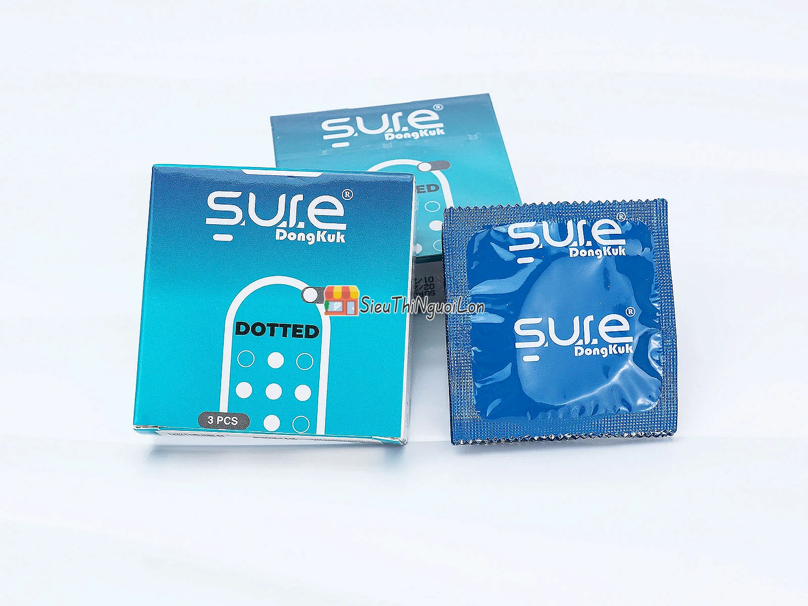 Bao cao su Sure Dongkuk Dotted hộp 3 – gai nổi tăng ma sát