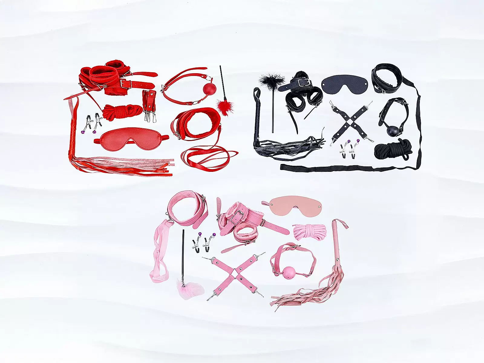Bộ đồ chơi BDSM 10 món – gợi cảm đa màu