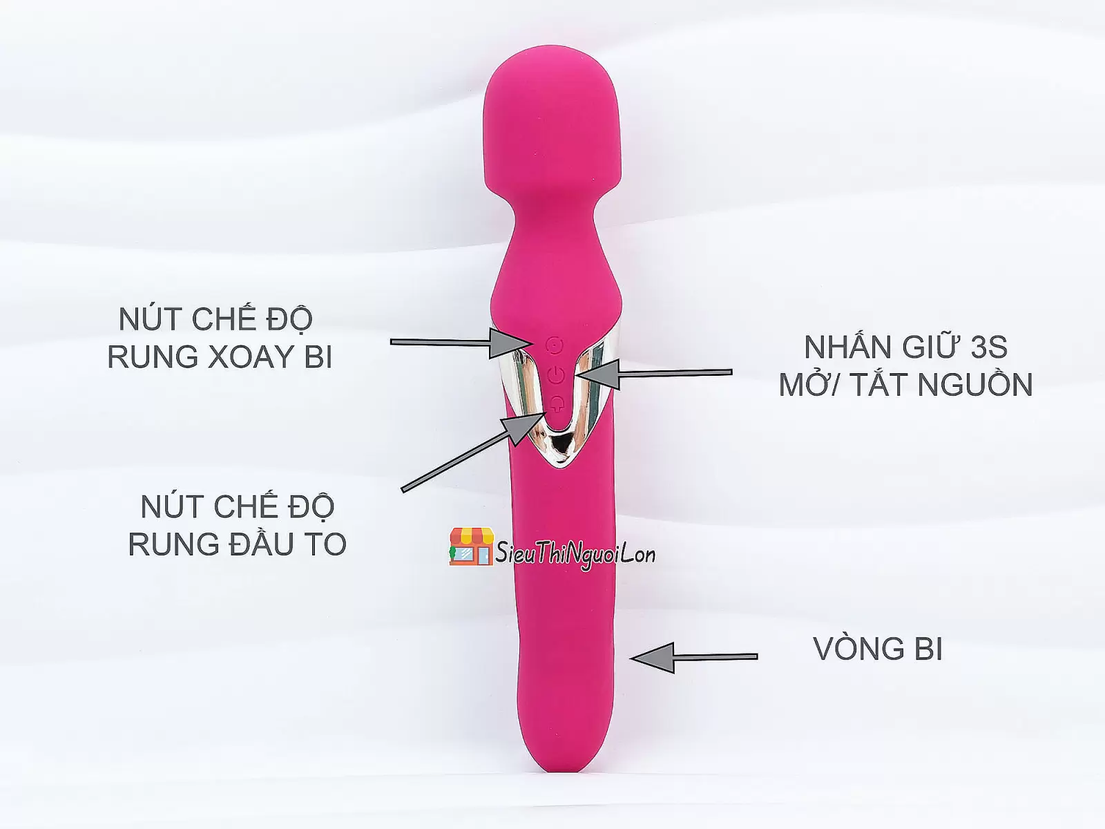 Máy massage điểm G 2 đầu xoay bi Mose pin sạc