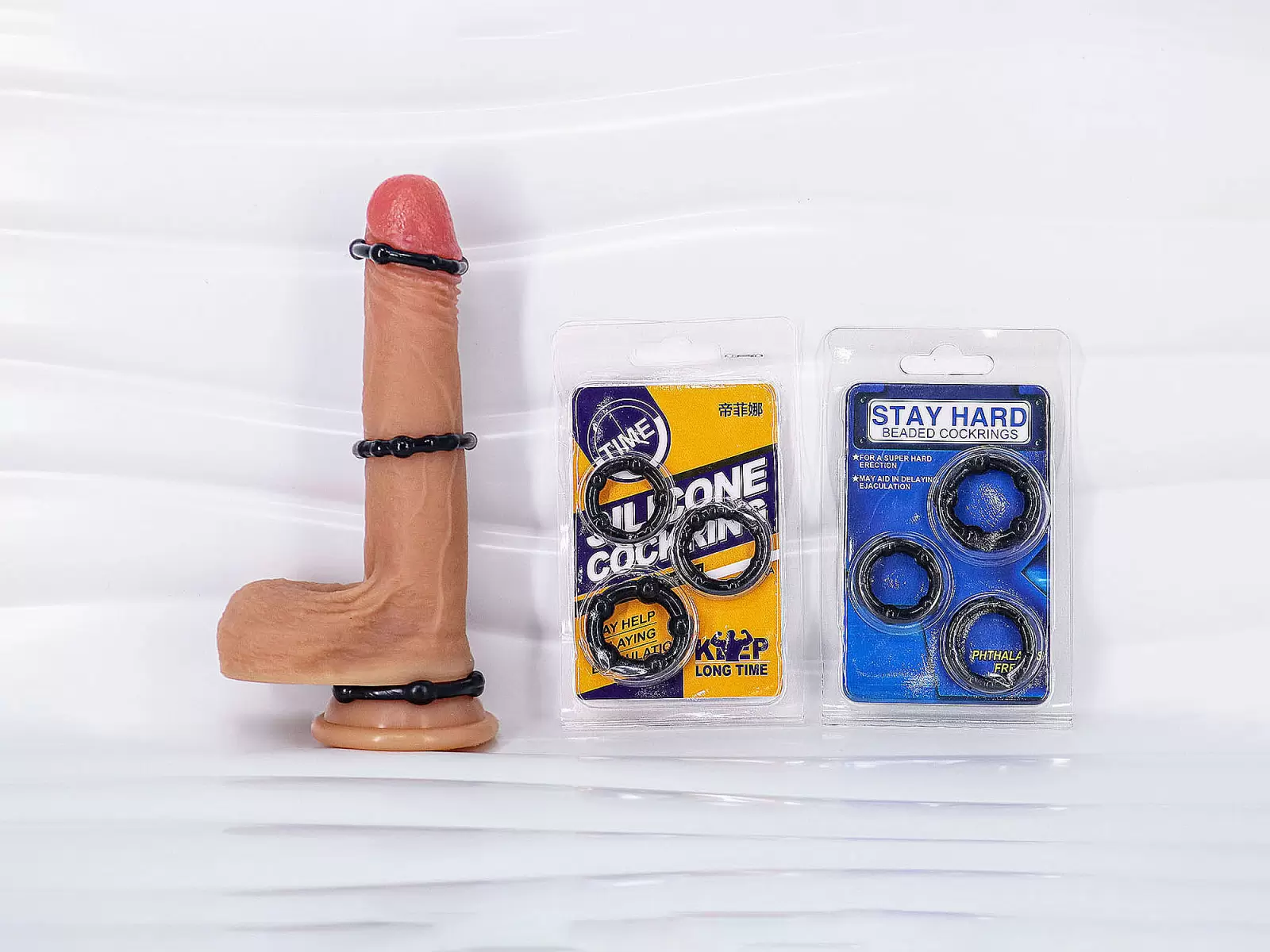 Bộ 3 vòng đeo Stay Hard – silicon đen giữ cương lâu
