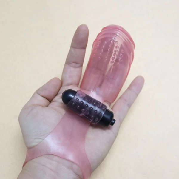 Bao silicone có rung đeo ngón tay kích thích vùng kín
