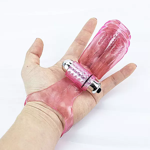 Bao silicone có rung đeo ngón tay kích thích vùng kín