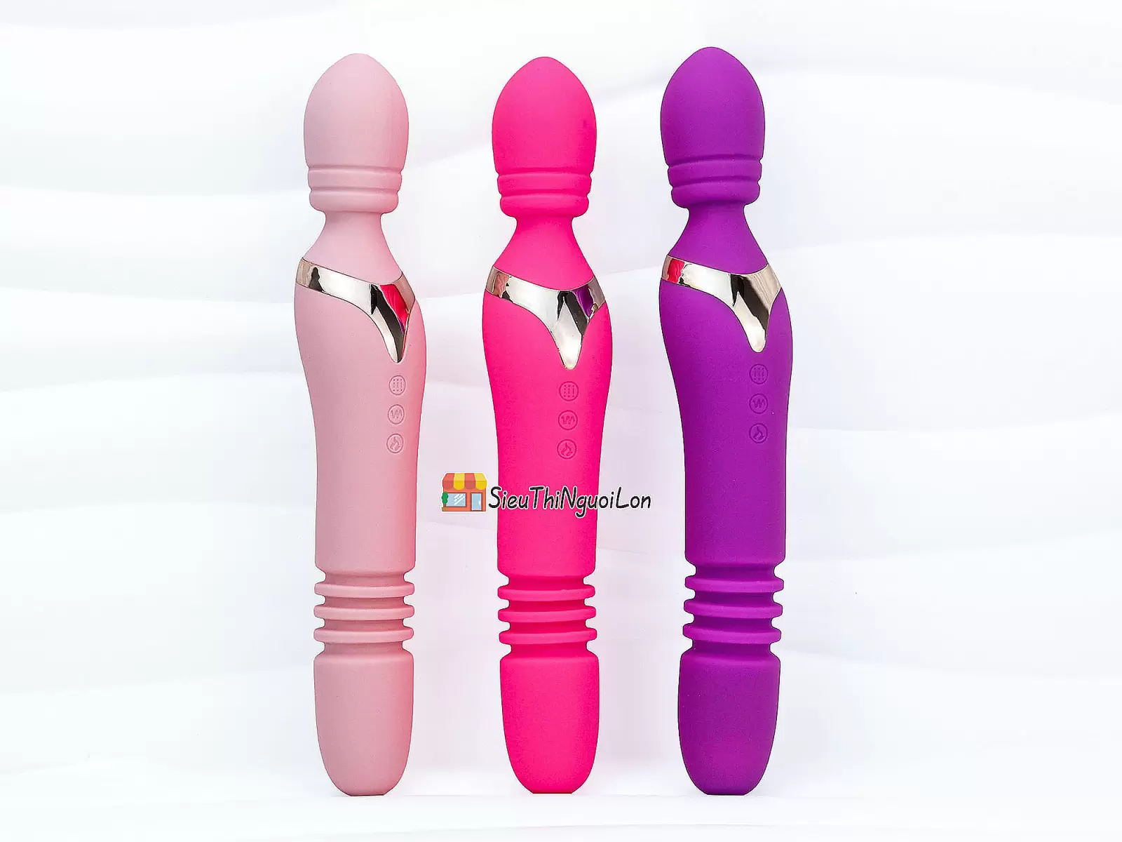 Máy mát xa điểm G phát nhiệt 2 đầu thụt, ngoáy pin sạc