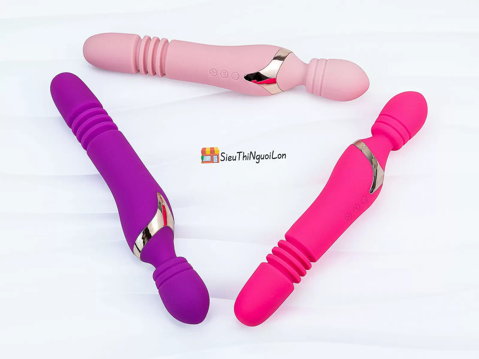 Máy mát xa điểm G phát nhiệt 2 đầu thụt, ngoáy pin sạc