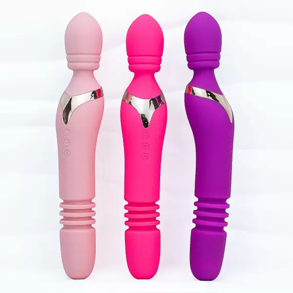 Máy massage điểm G Man Nuo phát nhiệt 2 đầu rung thụt, ngoáy pin sạc