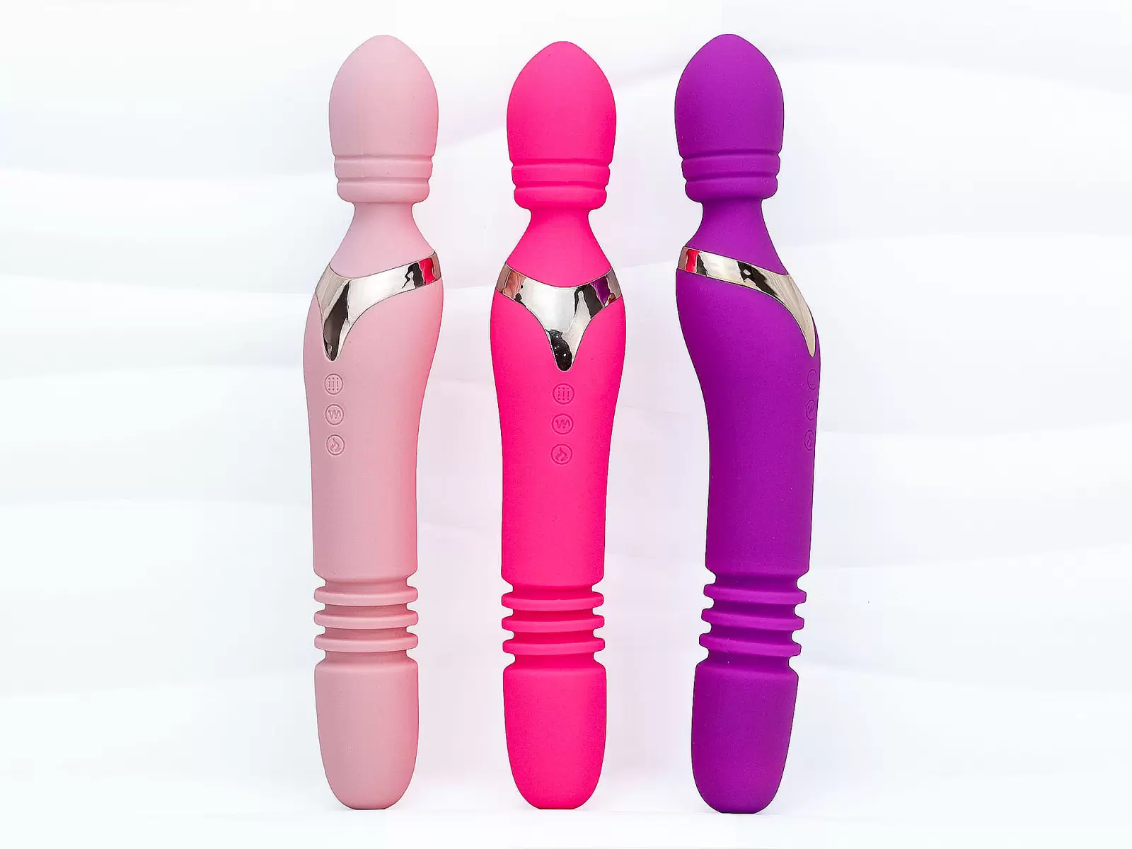 Máy massage điểm G Man Nuo phát nhiệt 2 đầu rung thụt, ngoáy pin sạc