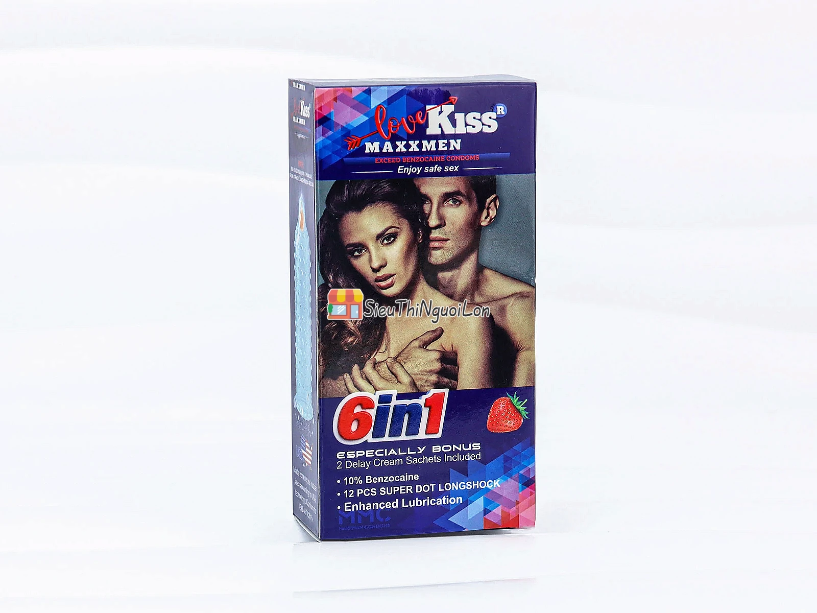 Bao cao su Love Kiss MaxxMen 6in1 – gân gai, kéo dài lâu