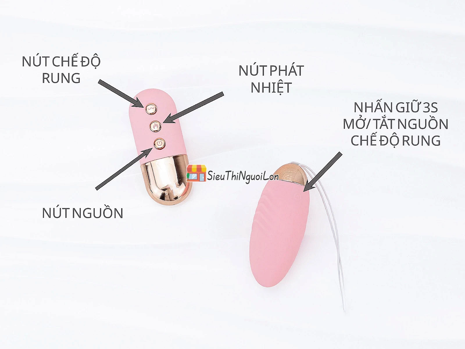 Trứng tình yêu LILO ấm nóng nhỏ gọn sử dụng pin tích hợp
