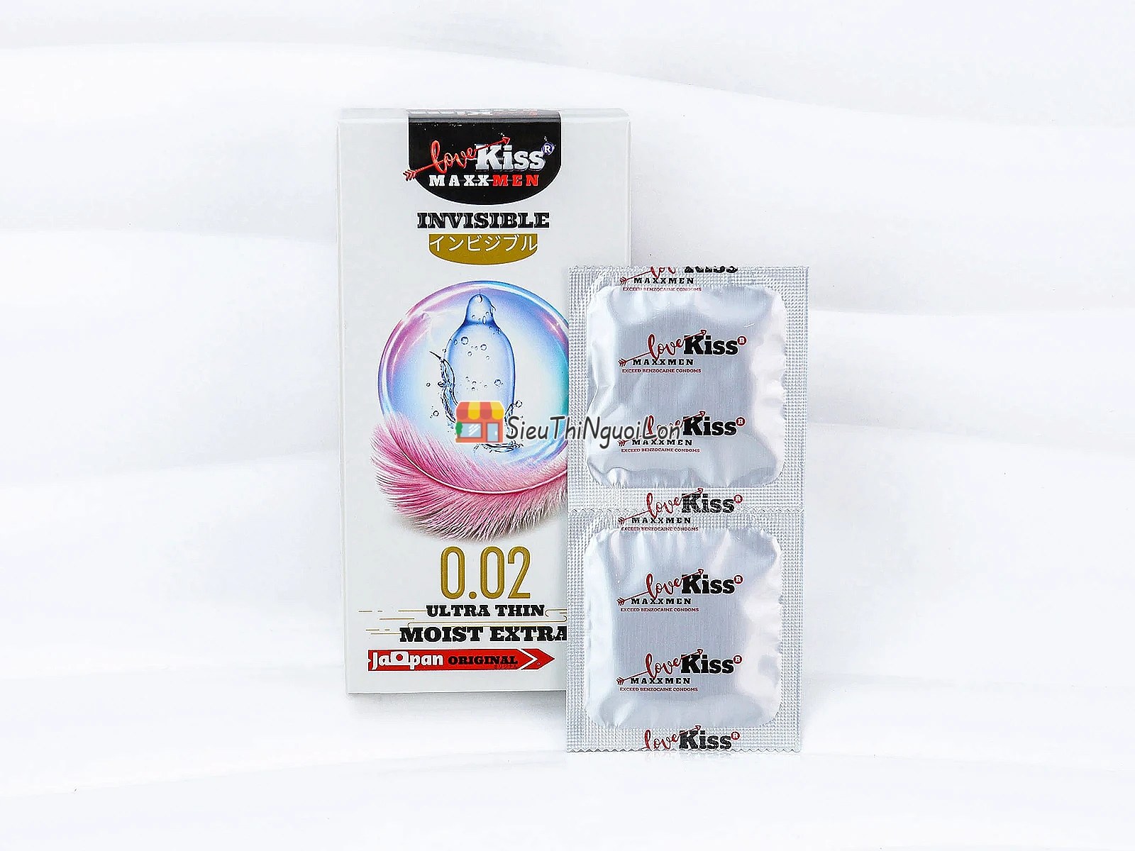 Bao cao su LOVE KISS Maxxmen Invisible 0.02 – siêu mỏng