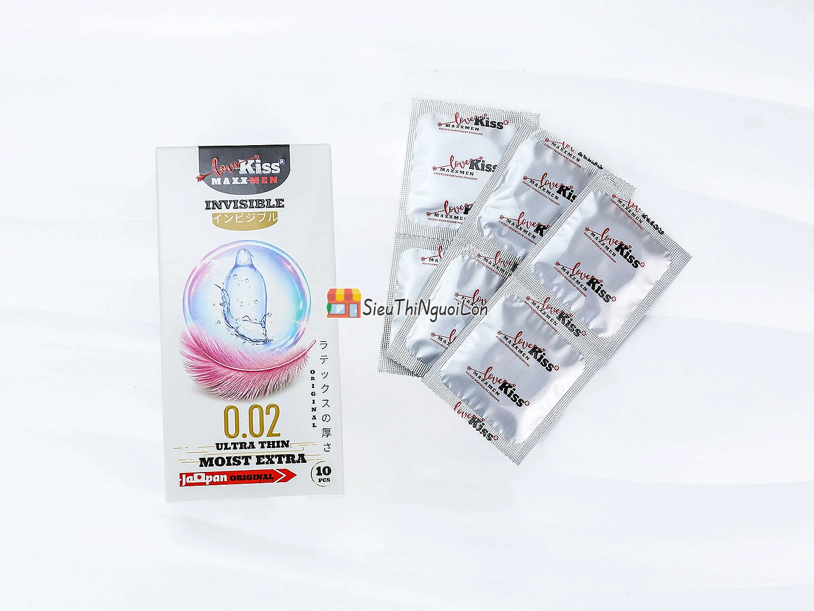 Bao cao su LOVE KISS Maxxmen Invisible 0.02 – siêu mỏng