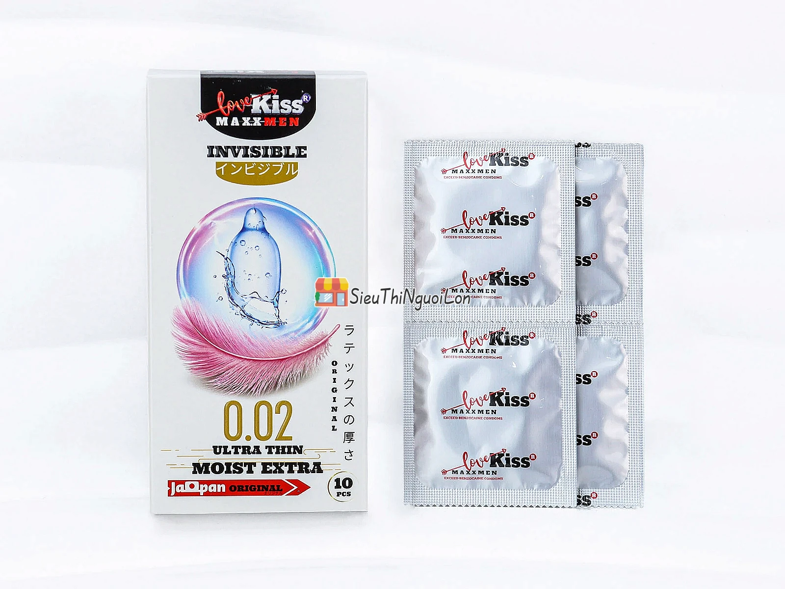 Bao cao su LOVE KISS Maxxmen Invisible 0.02 – siêu mỏng