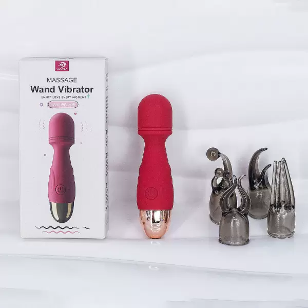 Mát xa điểm G mini kèm 4 đầu nhỏ gọn pin sạc