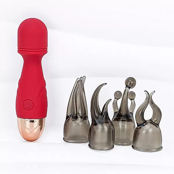 Máy massage mini kèm 4 đầu thay – đa năng du lịch