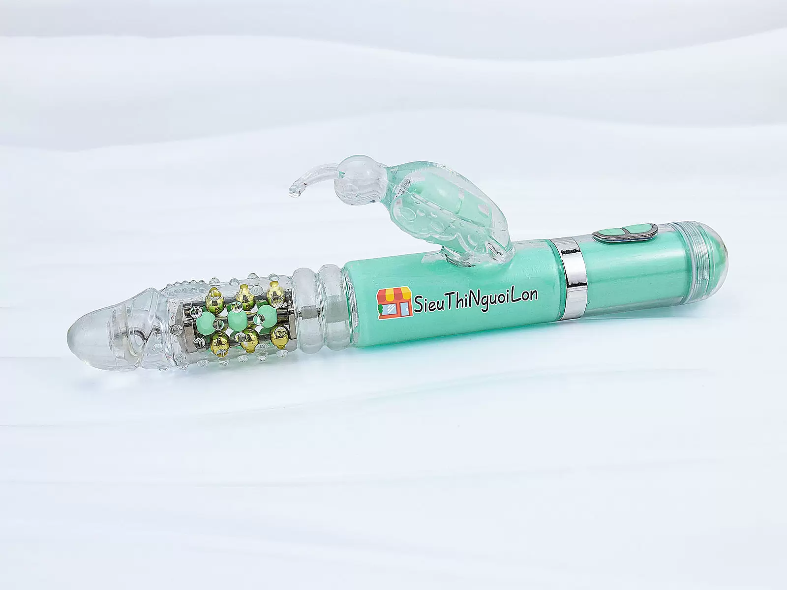 Dương vật giả đa năng rung thụt xoay bi có nhánh Mazarine