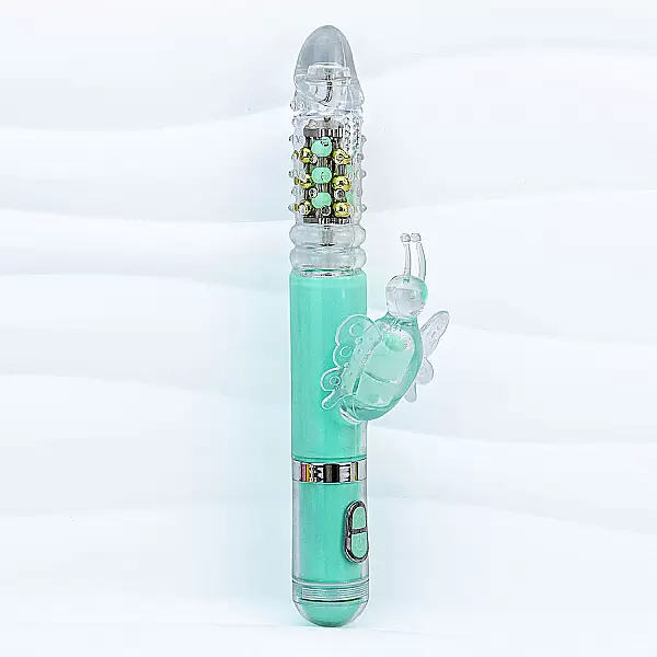 Dương vật giả đa năng rung thụt xoay bi có nhánh Mazarine