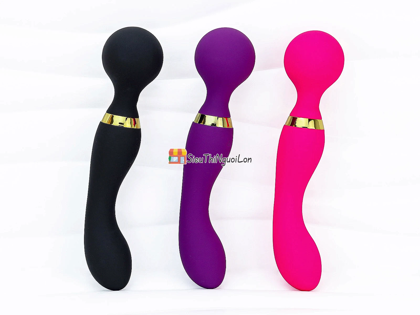 Máy massage hai đầu rung kích thích điểm G mạnh mẽ đa năng