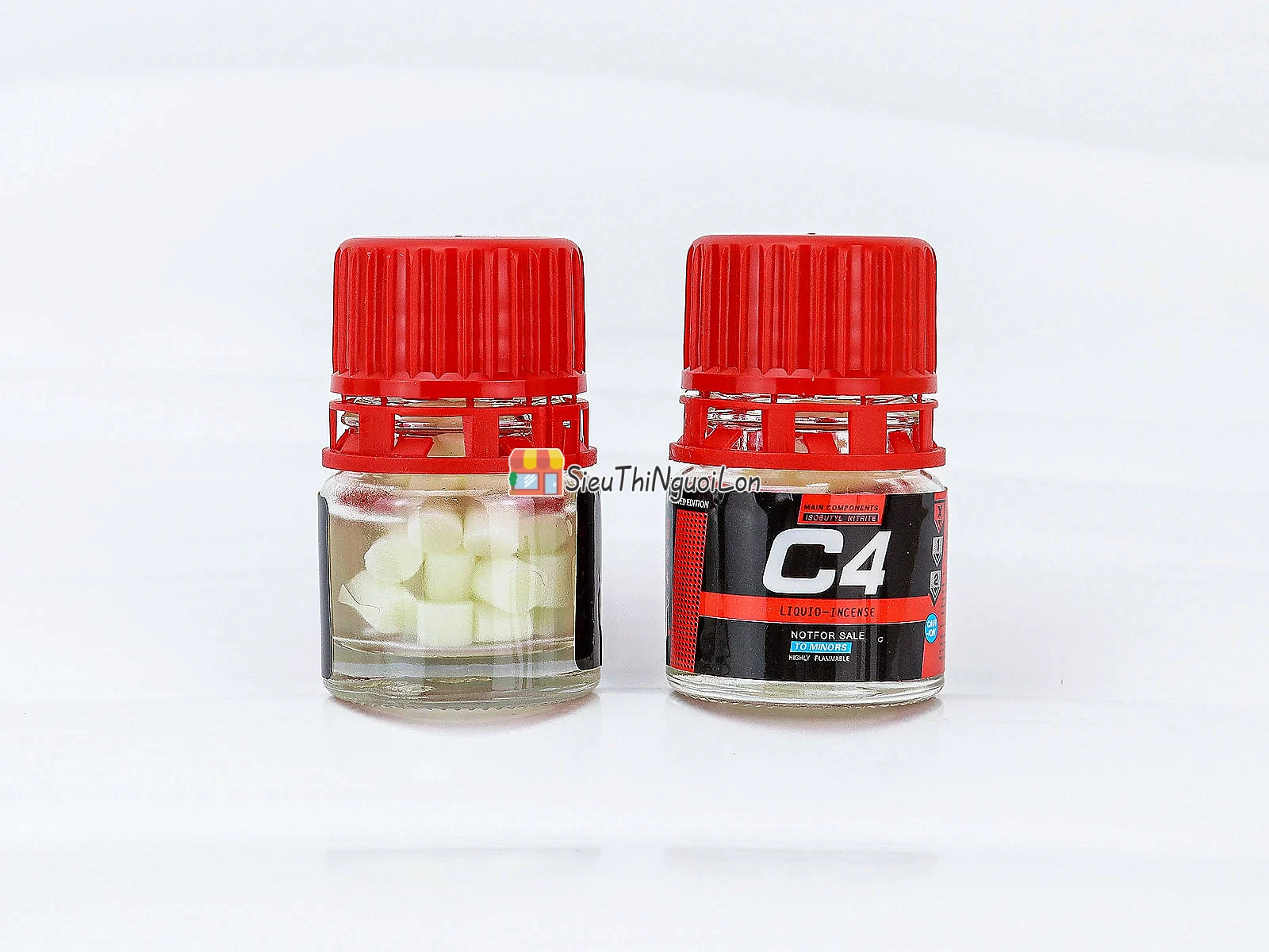 Chai hít khô C4 đỏ dạng viên tiện lợi, kín mùi