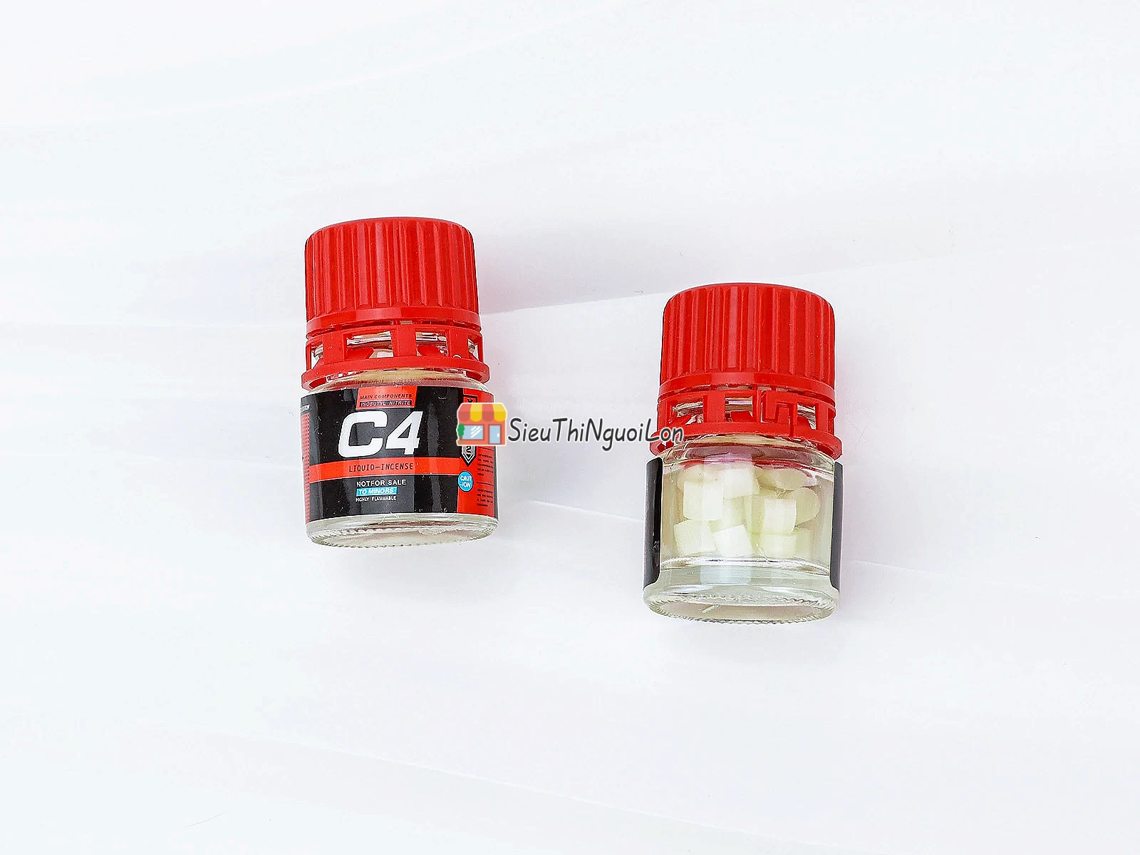 Chai hít khô C4 đỏ dạng viên tiện lợi, kín mùi