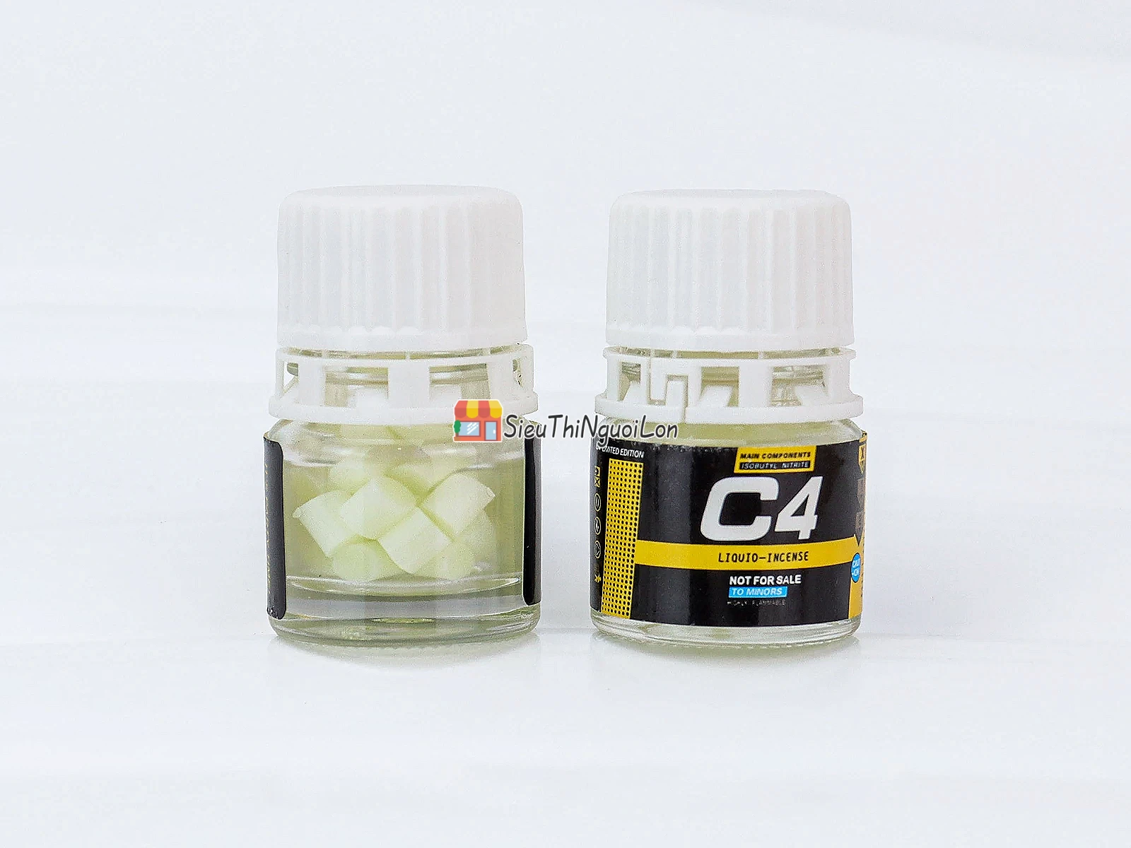 Chai hít khô C4 vàng dạng viên tiện lợi, kín mùi tăng cảm giác hưng phấn