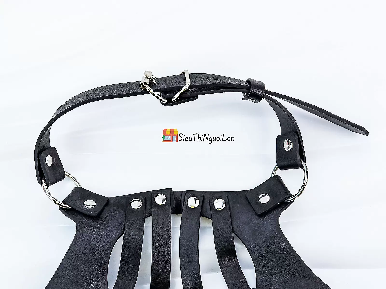 Đồ chơi tình yêu mặt nạ khóa miệng da