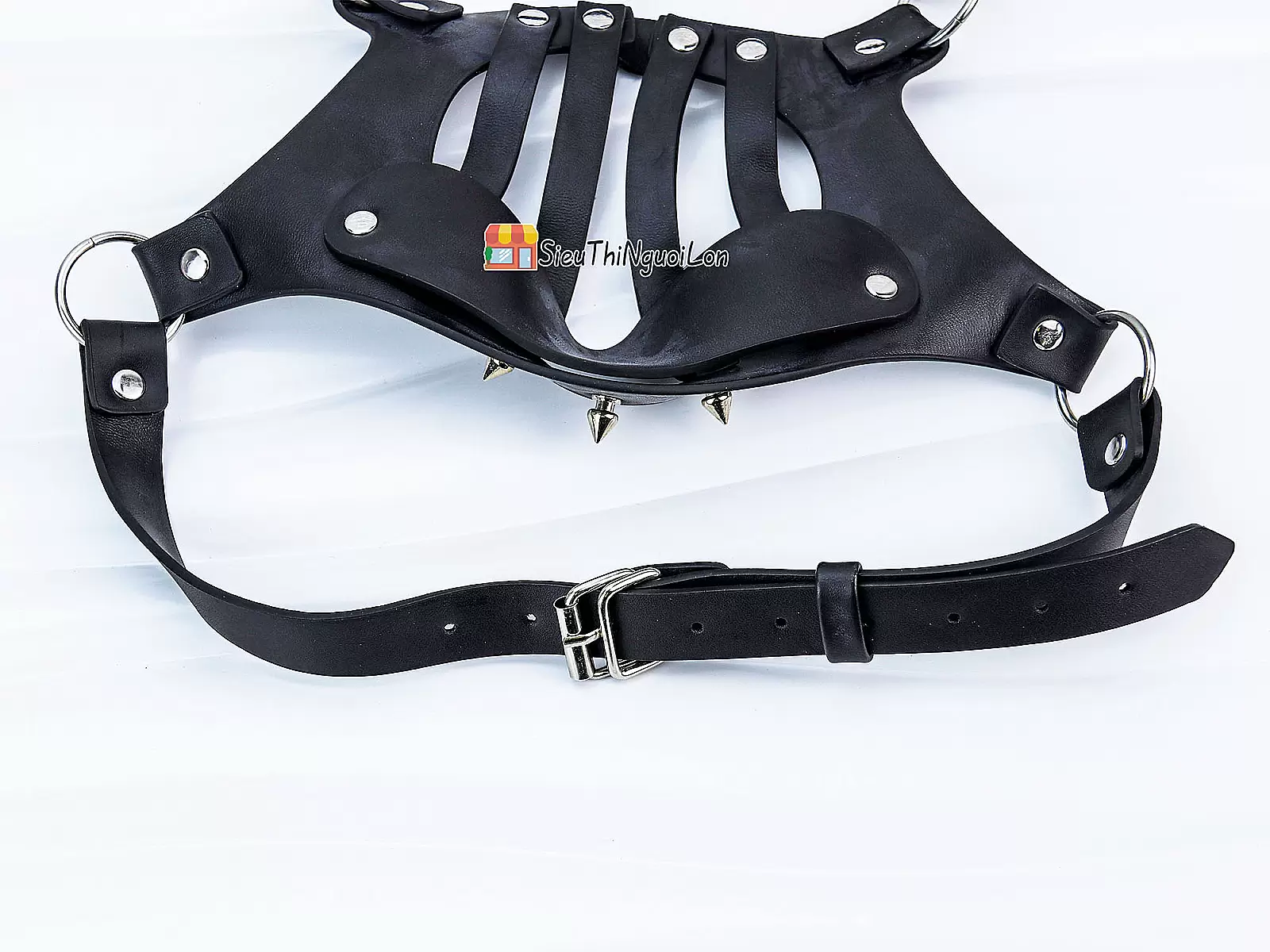 Đồ chơi tình yêu mặt nạ khóa miệng da