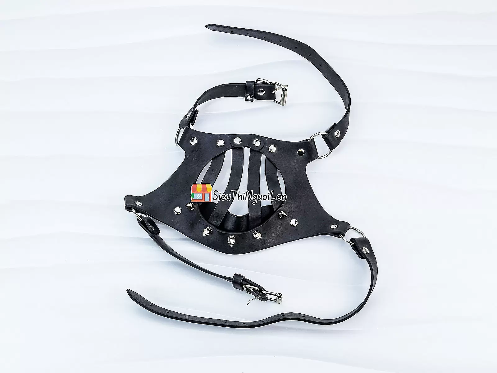 Đồ chơi tình yêu mặt nạ khóa miệng da