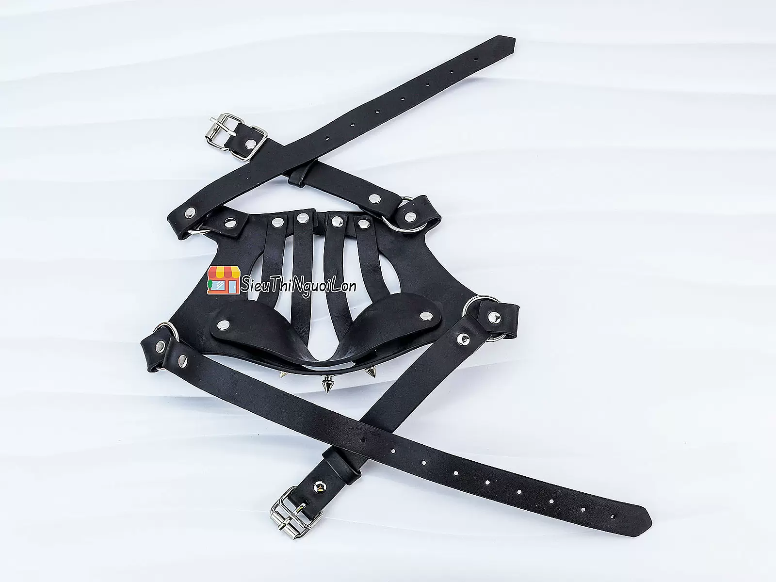 Đồ chơi tình yêu mặt nạ khóa miệng da