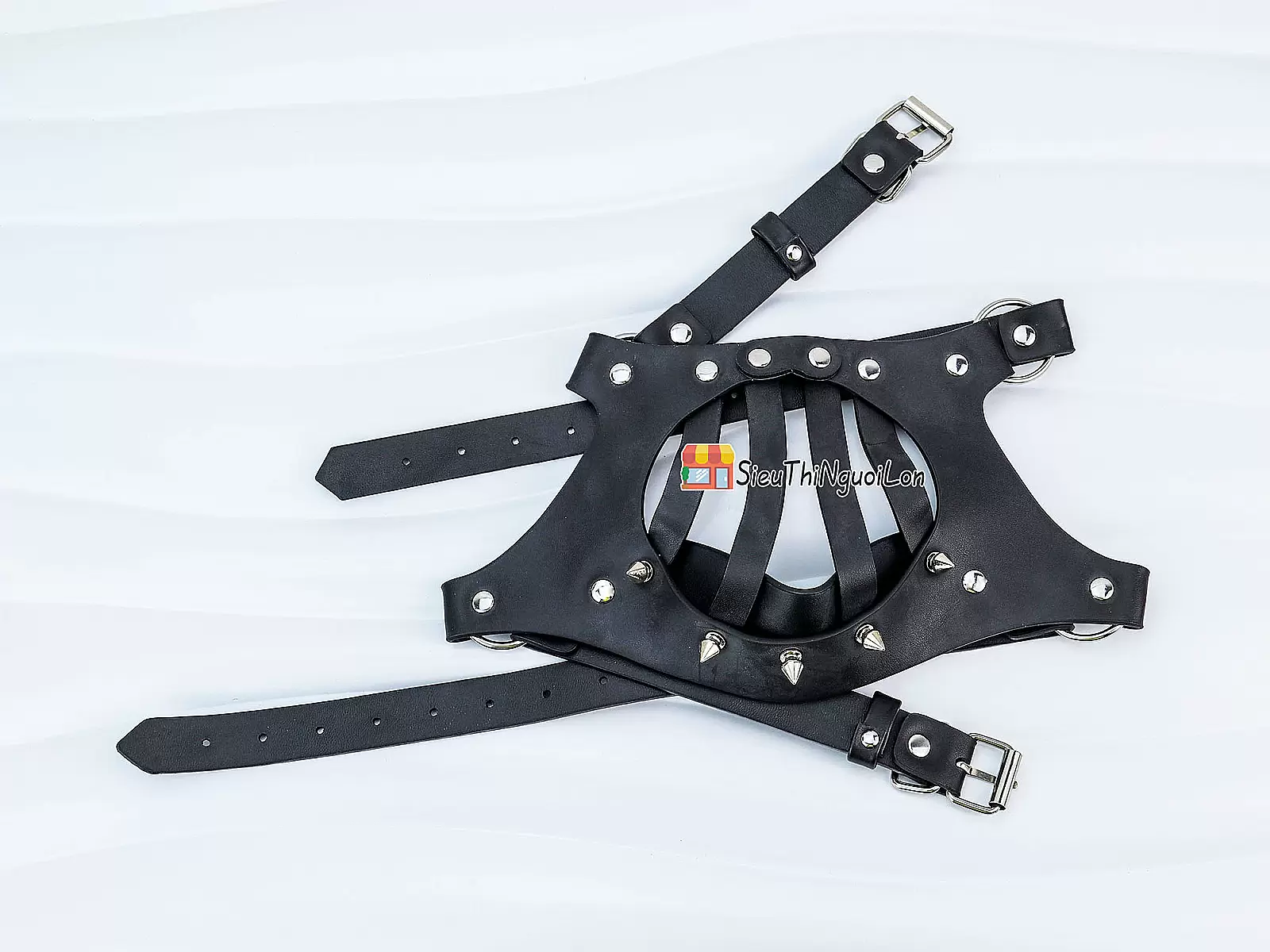 Đồ chơi tình yêu mặt nạ khóa miệng da