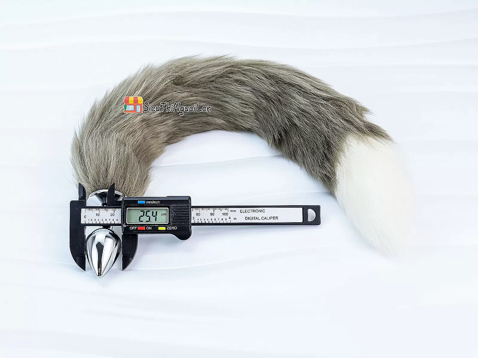 Đồ chơi kích hậu inox đuôi sói xám rêu loại đẹp