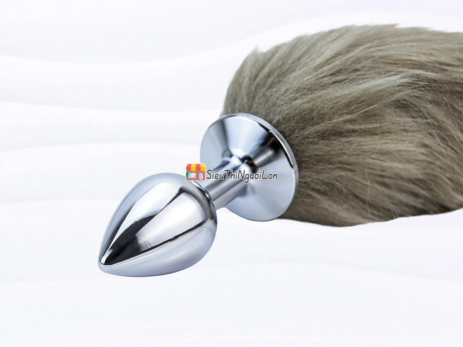Đồ chơi kích hậu inox đuôi sói xám rêu loại đẹp