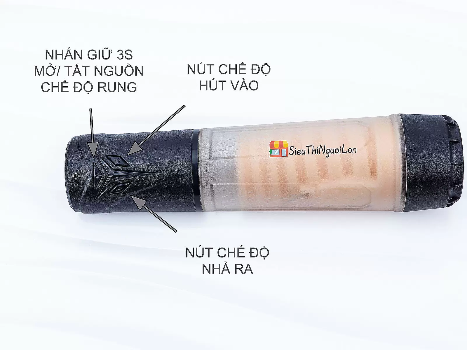 Máy tập to dương vật pin sạc có miệng silicon bú mút