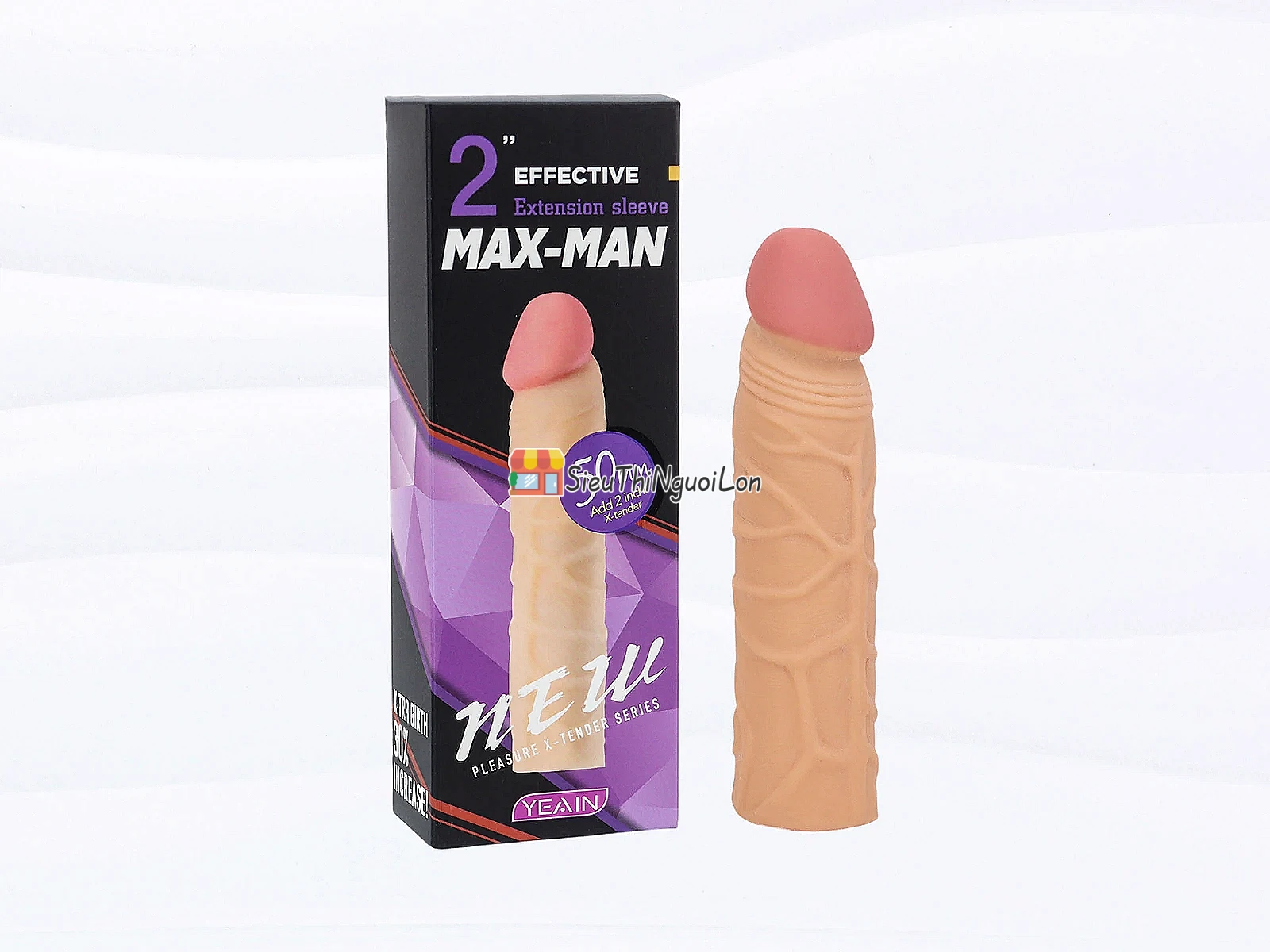 Bao đôn dên Max Man tăng 5cm gân nổi – silicon co giãn